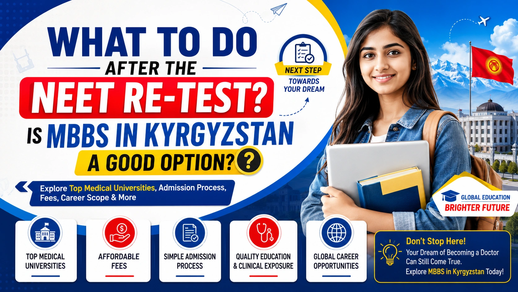What to Do After the NEET Re-Test? Is MBBS in Kyrgyzstan a Good Option?